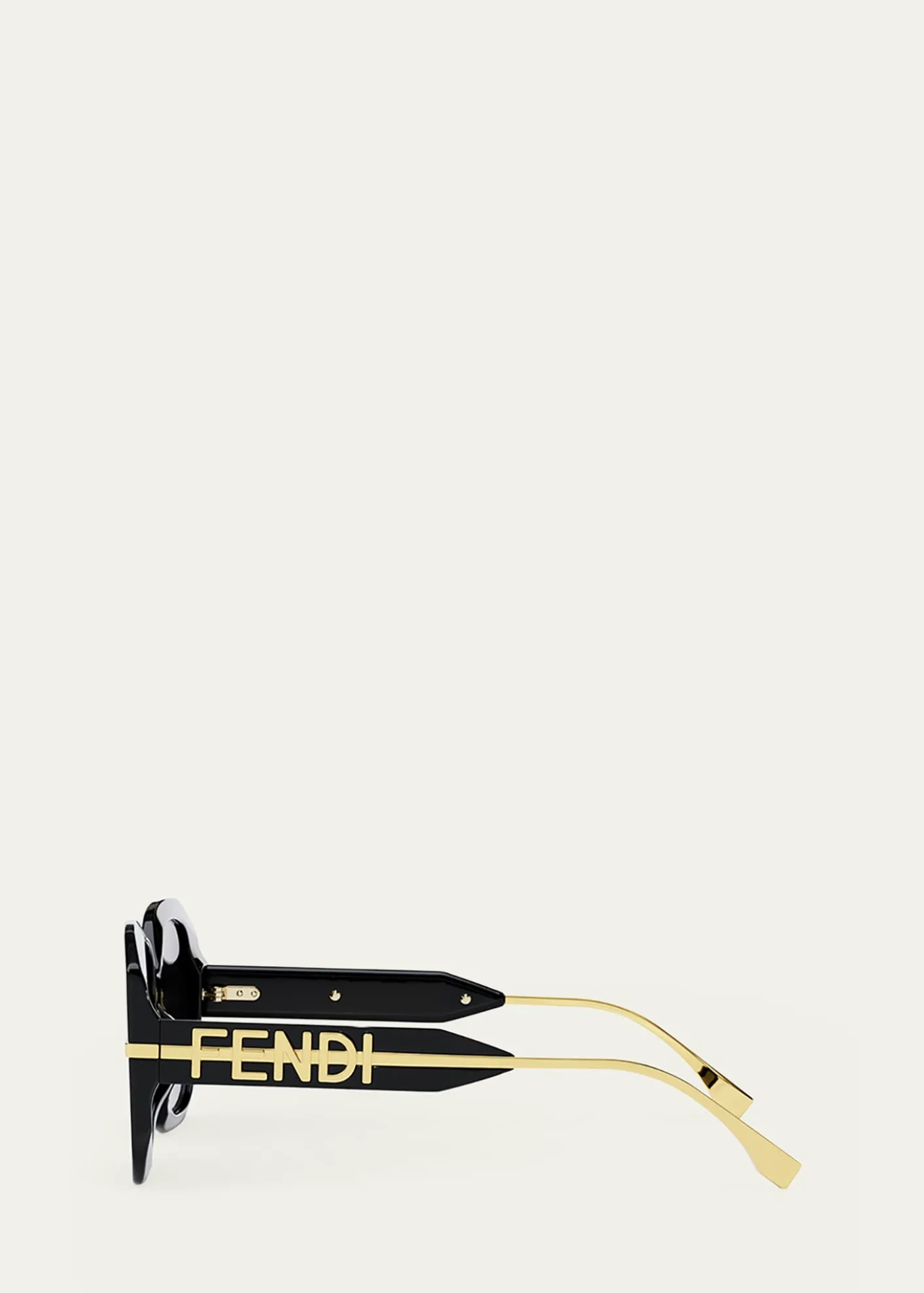 FendiOversized Logo Square Acetate & Metal Sunglasses