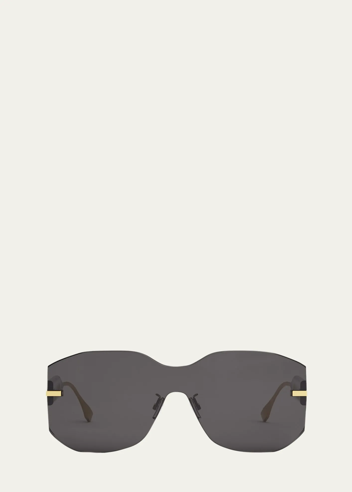 FendiRectangular Metal Shield Sunglasses