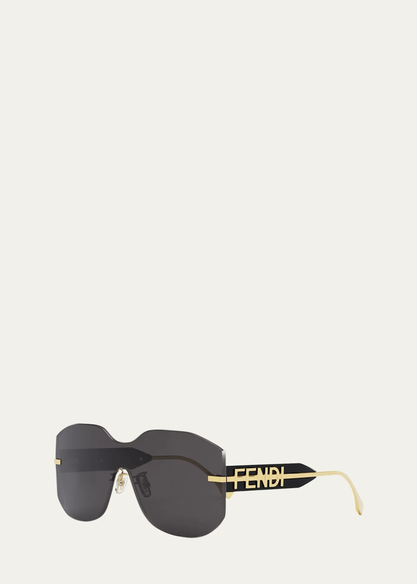 FendiRectangular Metal Shield Sunglasses