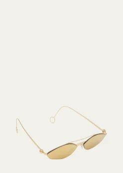 FendiRimless Geometric Metal Aviator Sunglasses