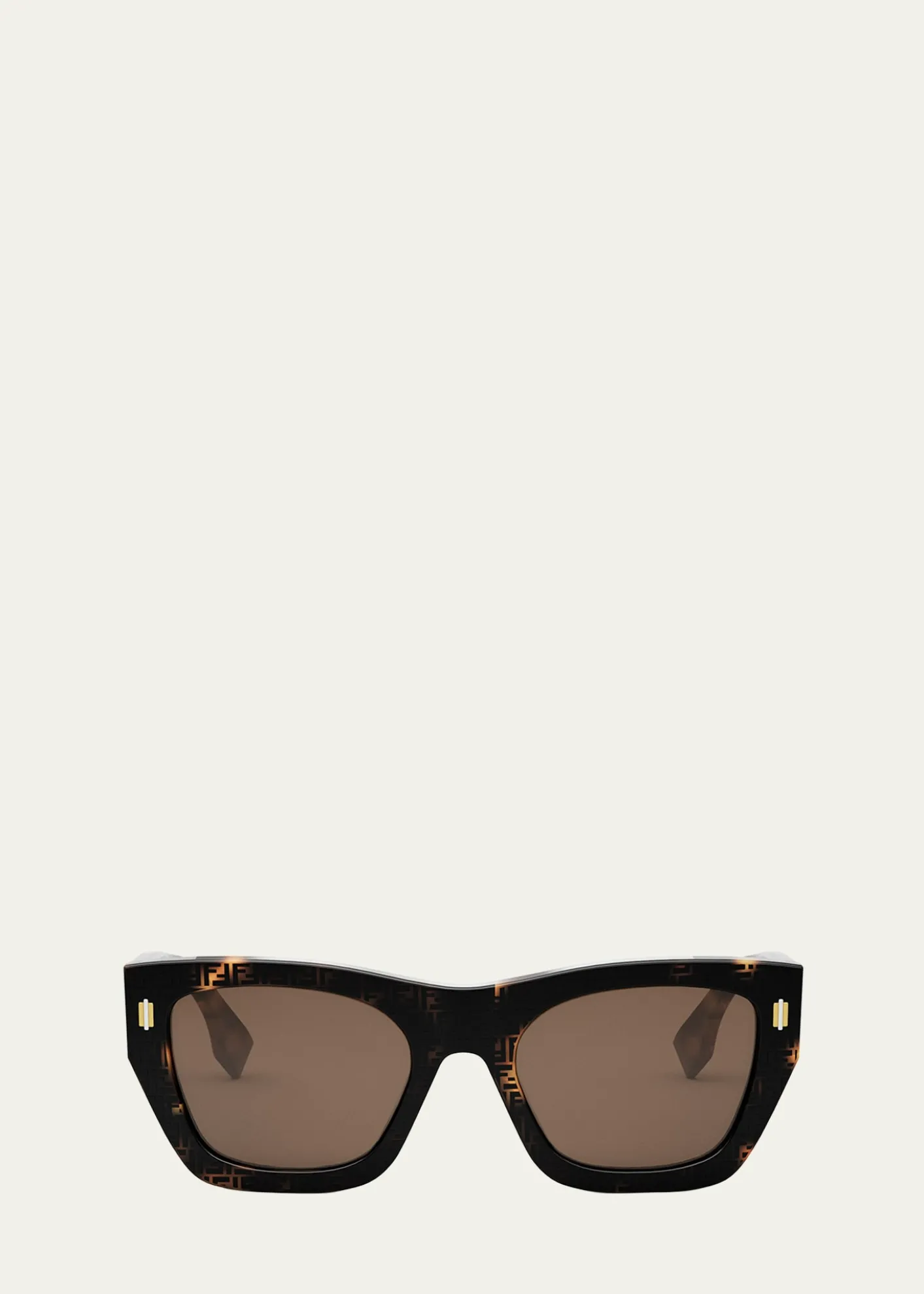 FendiRoma Acetate Rectangle Sunglasses