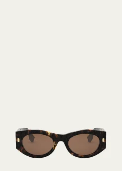 FendiRoma Oval Acetate Sunglasses