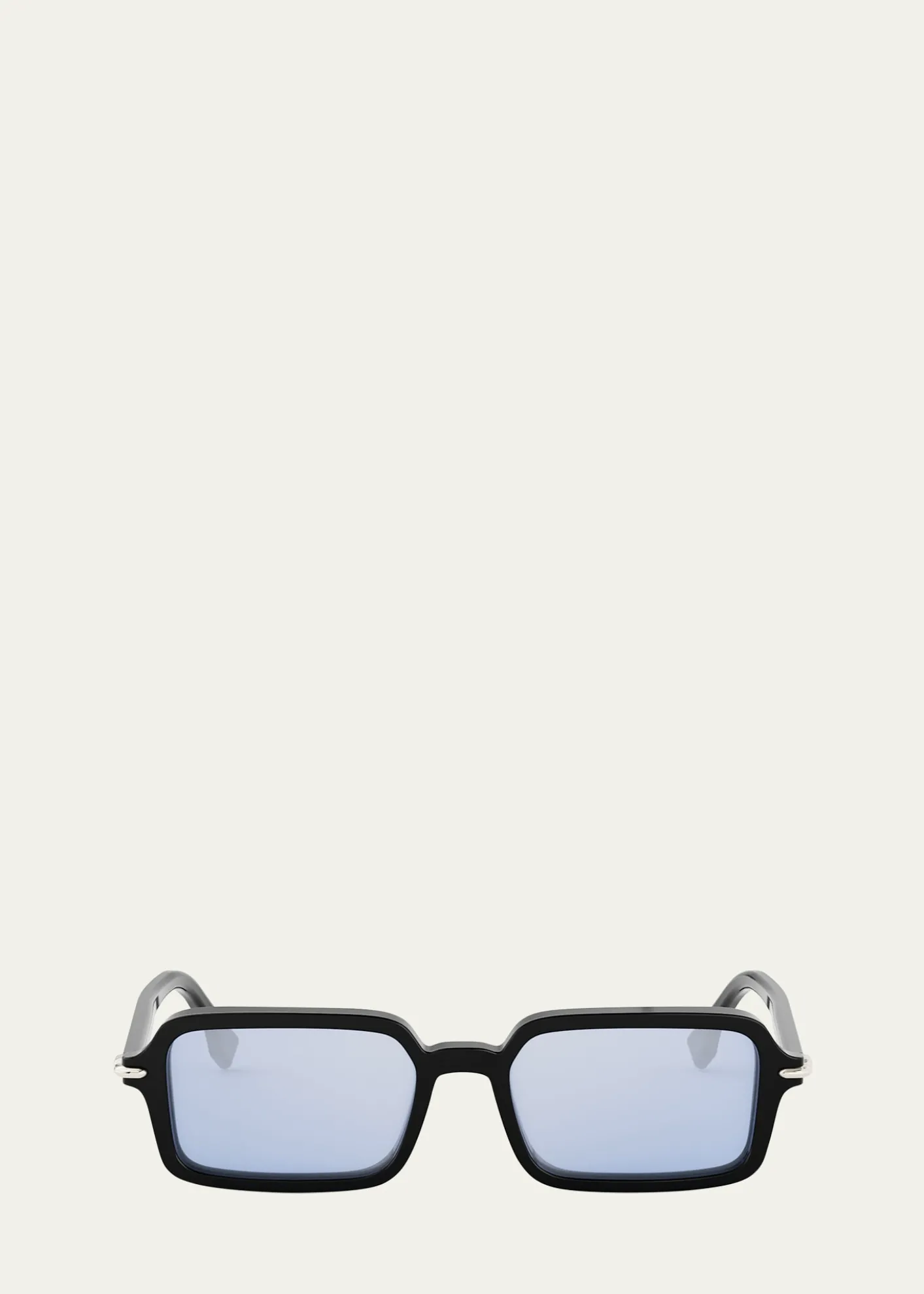 FendiSelleria Acetate Rectangular Sunglasses