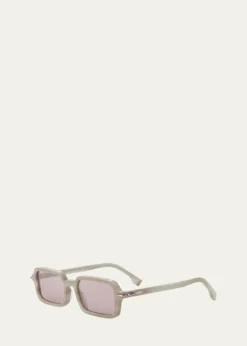 FendiSelleria Acetate Rectangular Sunglasses