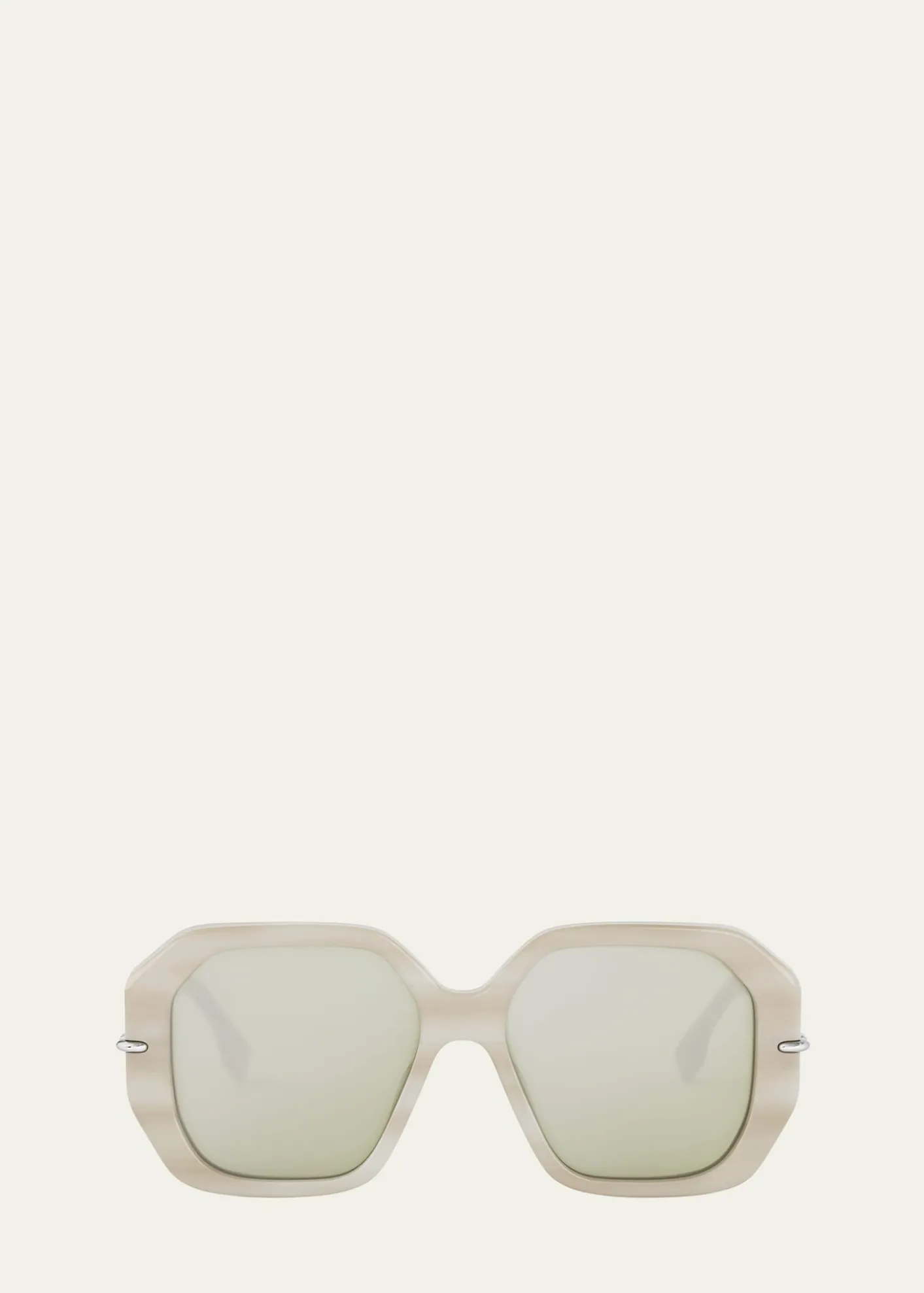 FendiSelleria Square Acetate Sunglasses