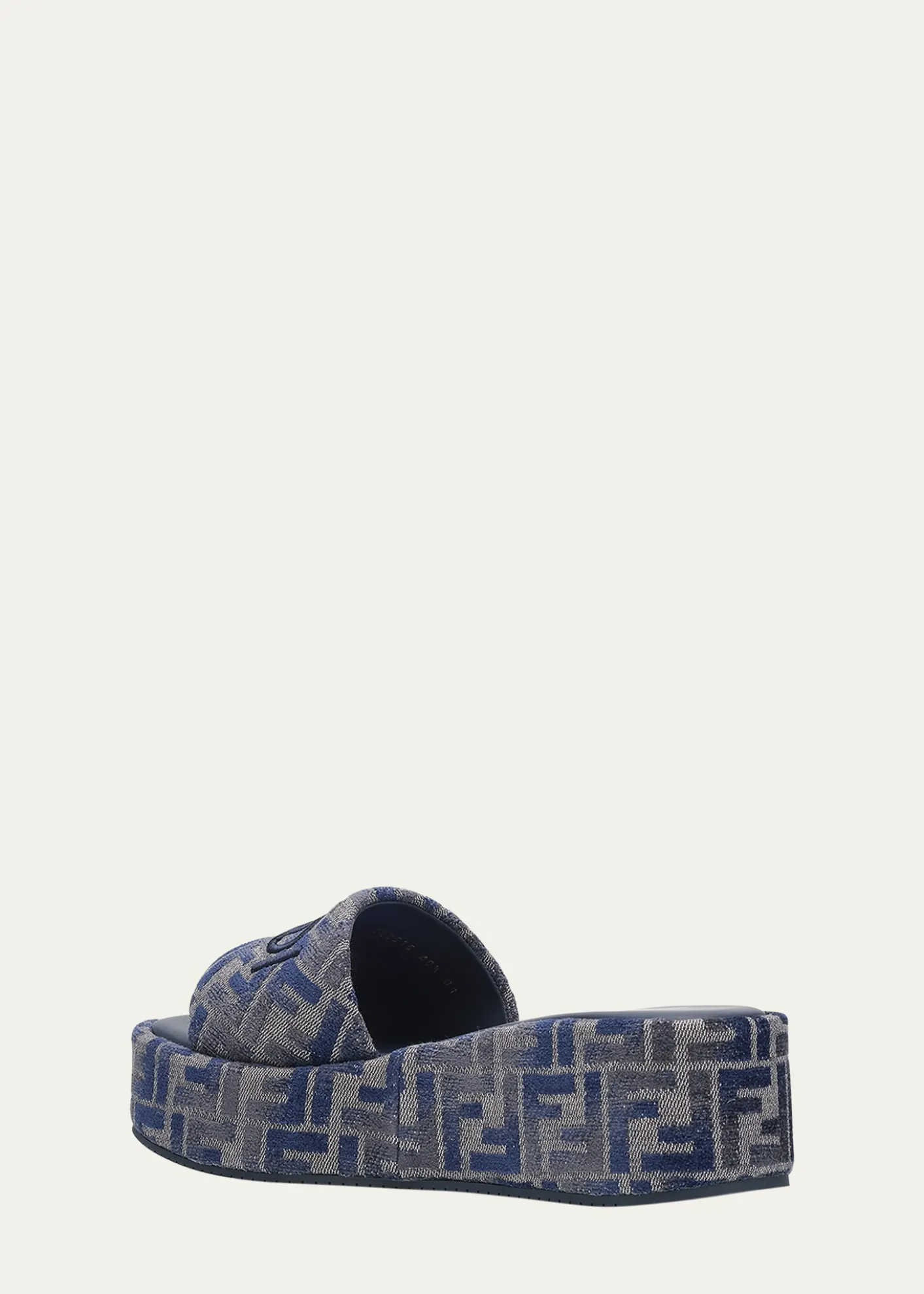 FendiSunshine FF Chenille Jacquard Platform Sandals