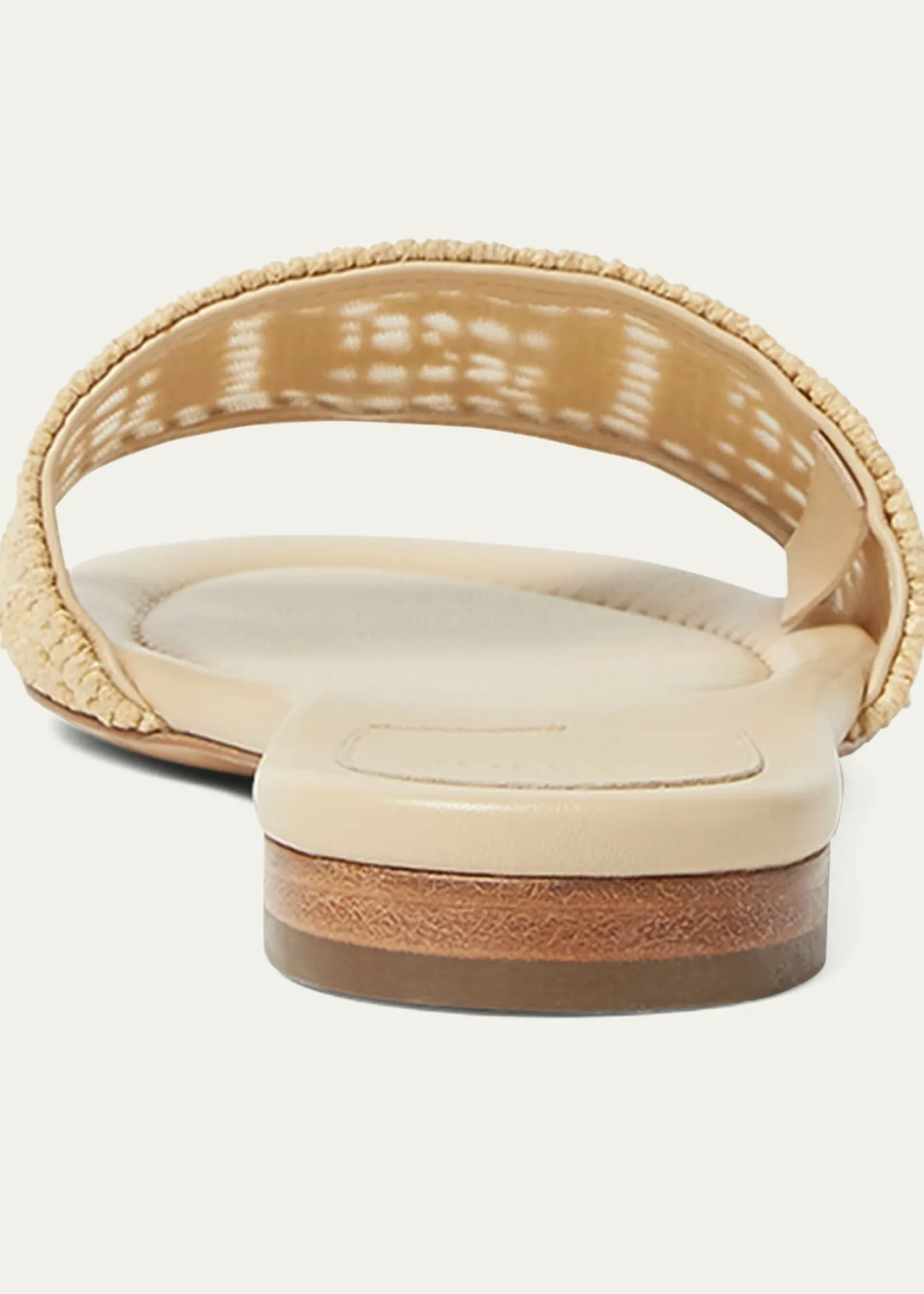 FendiSunshine FF Raffia Leather Slide Sandals