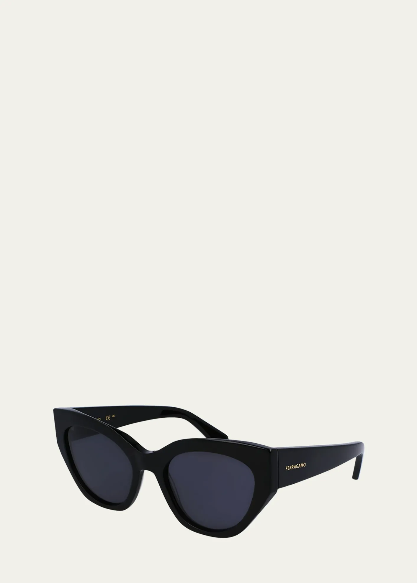 FerragamoClassic Logo Acetate Cat-Eye Sunglasses