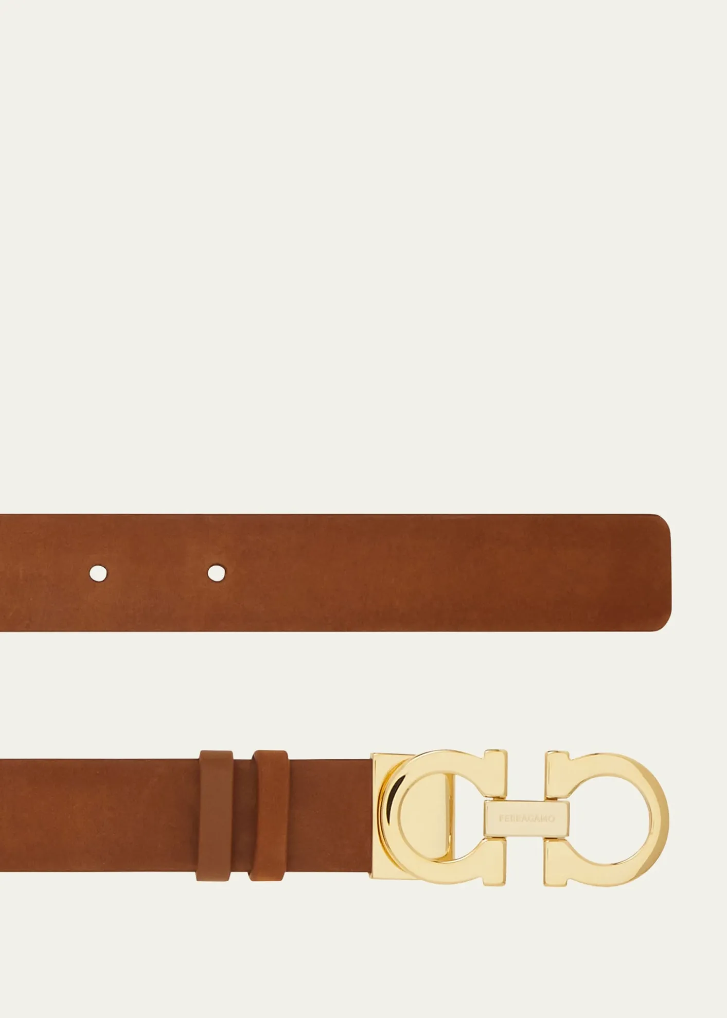 FerragamoDonna Suede Double Gancini Belt