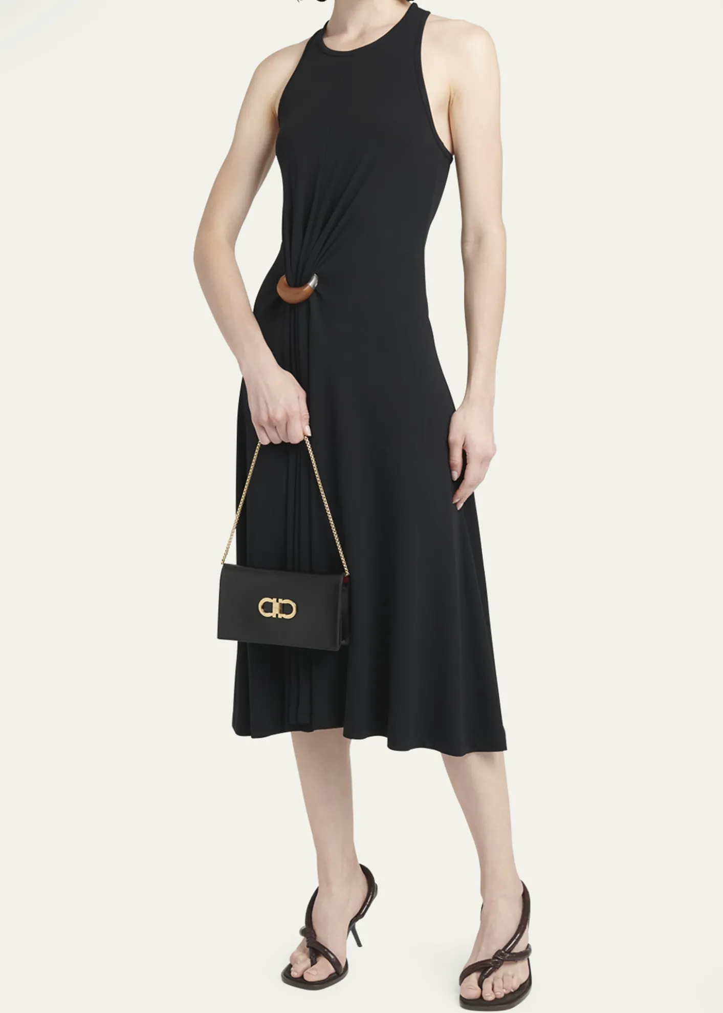 FerragamoDouble Gancio Shoulder Bag