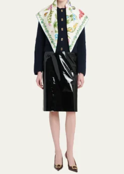 FerragamoEden Shoes-Print Silk Scarf
