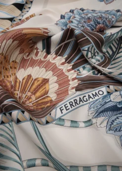 FerragamoFloral-Print Silk Square Scarf