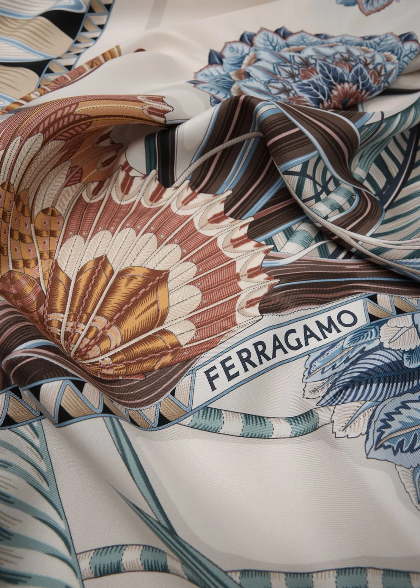 FerragamoFloral-Print Silk Square Scarf