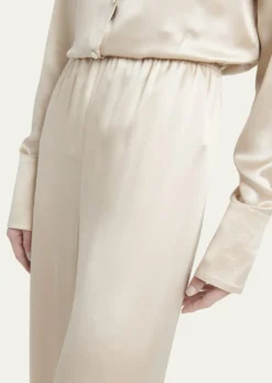 FerragamoFluid Wide-Leg Viscose-Satin Pants