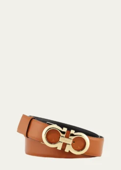FerragamoGancini-Buckle Reversible Leather Belt