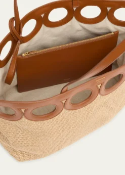 FerragamoGancini Frame Raffia Tote Bag