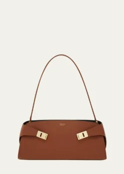 FerragamoHug East-West Leather Shoulder Bag