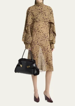 FerragamoHug Leather & Shearling Shoulder Bag