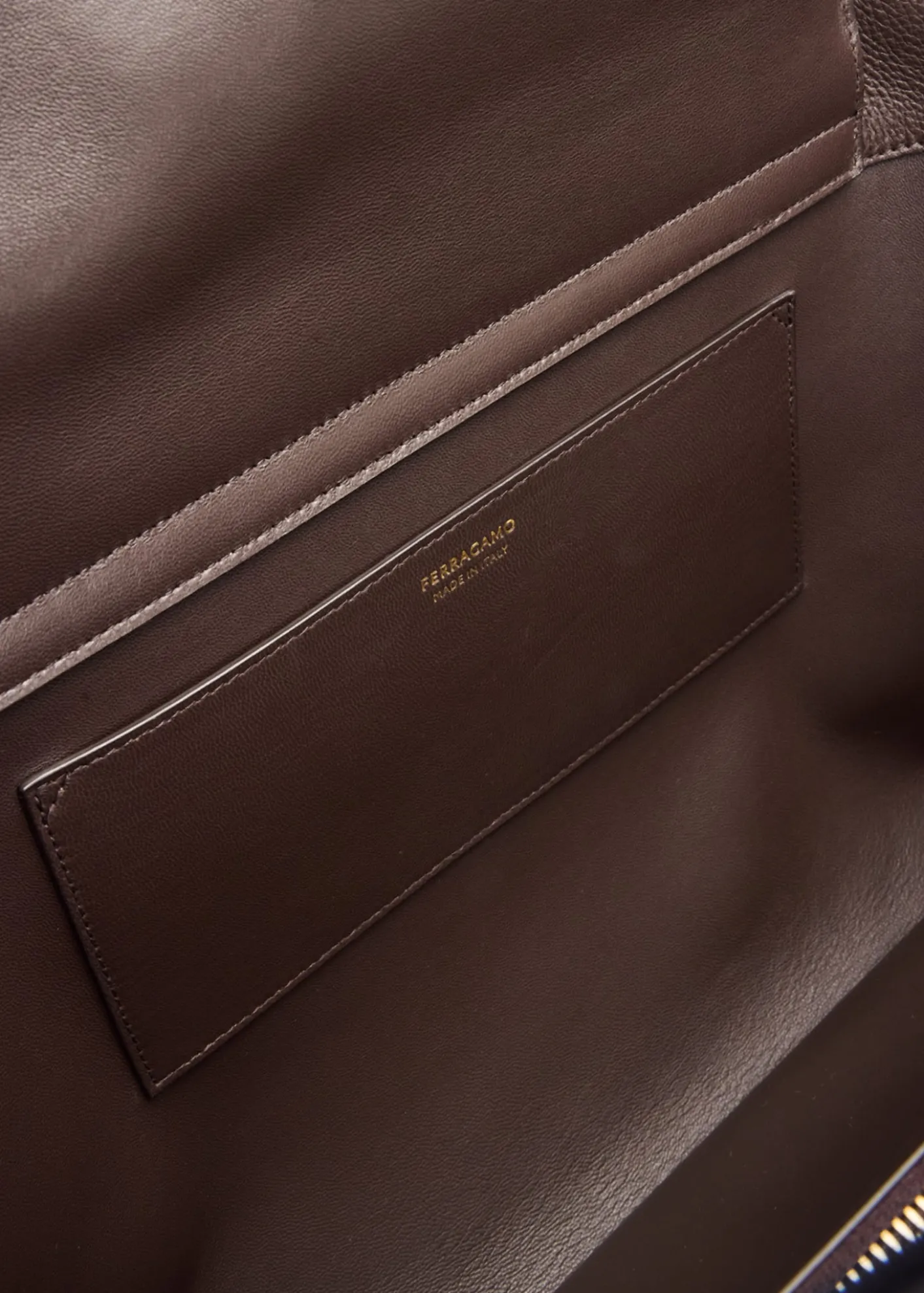 FerragamoHug Medium Soft Bicolor Leather Shoulder Bag