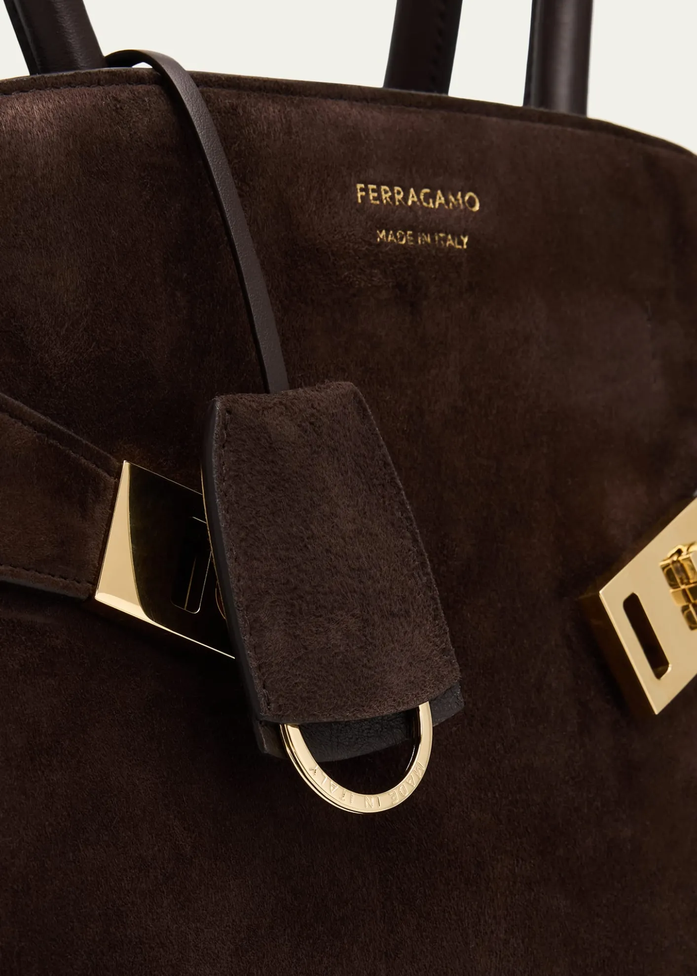 FerragamoHug Medium Suede Handbag
