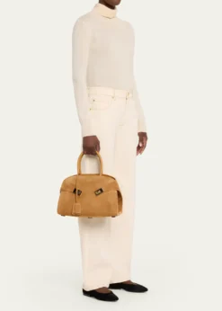 FerragamoHug Medium Suede Handbag