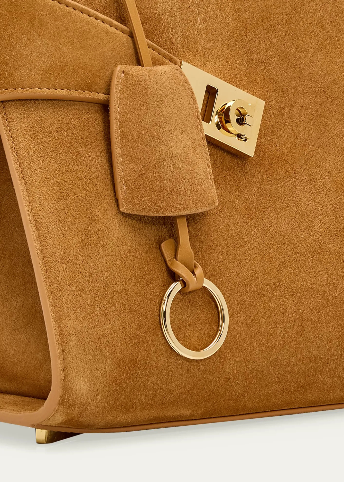 FerragamoHug Medium Suede Handbag