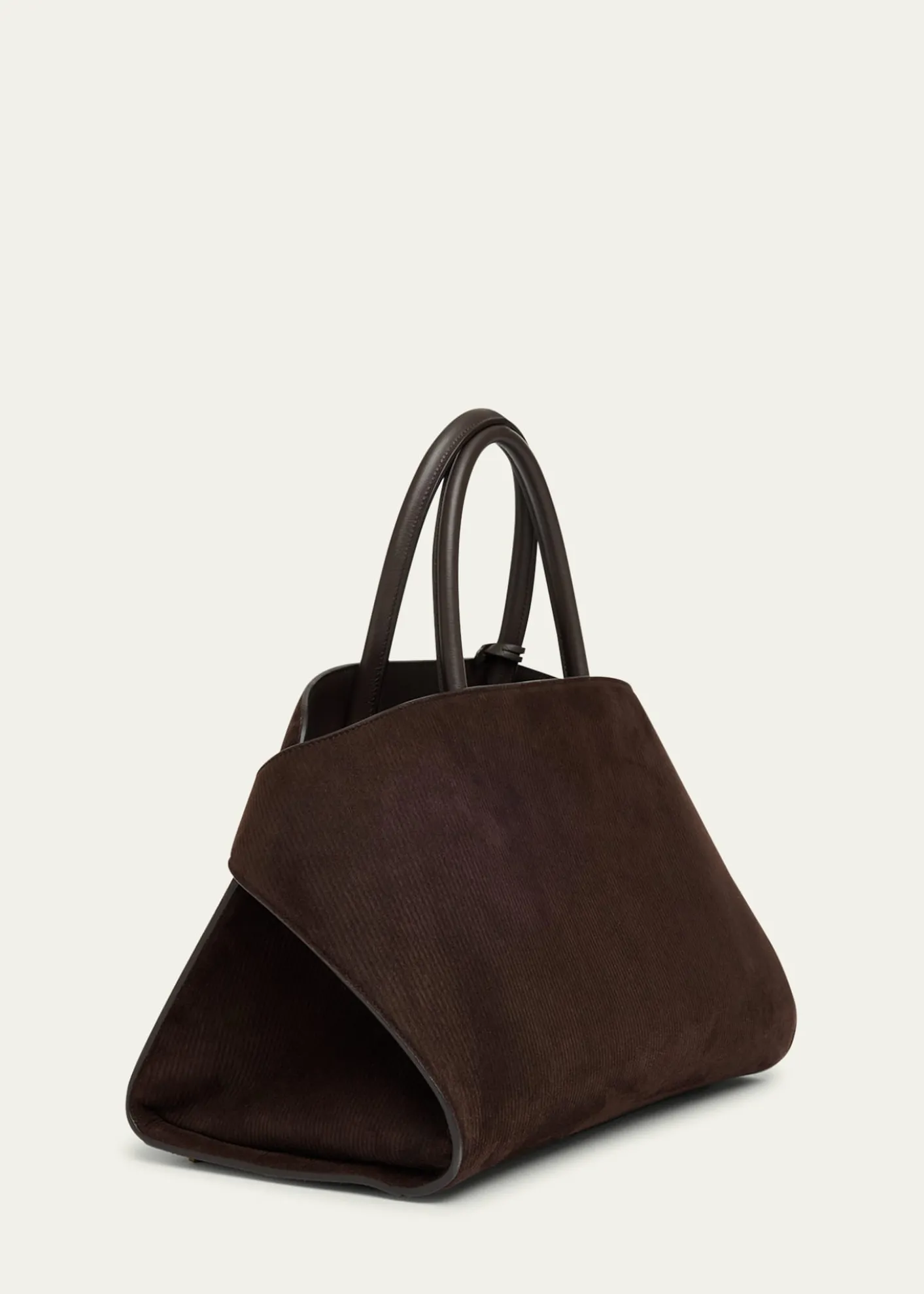 FerragamoHug Suede Corduroy Top-Handle Bag