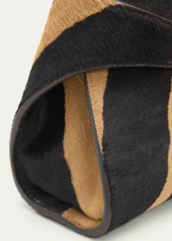 FerragamoHug Zebra-Print Calf Hair Shoulder Bag