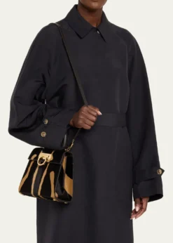 FerragamoIconic Zebra-Print Ponyhair Small Top-Handle Bag