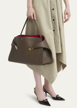 FerragamoLarge Hug Soft Bicolor Shoulder Bag