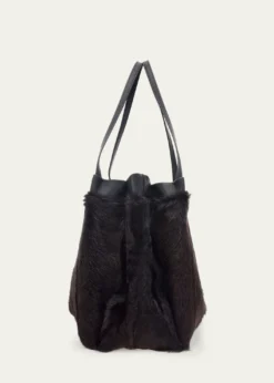 FerragamoLarge Mink-Effect Fur & Leather Tote Bag