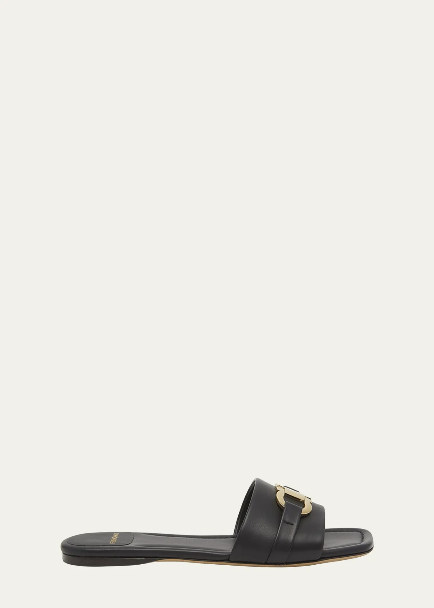 FerragamoLeah Gancini Bit Leather Slide Sandals