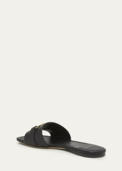 FerragamoLeah Gancini Bit Leather Slide Sandals