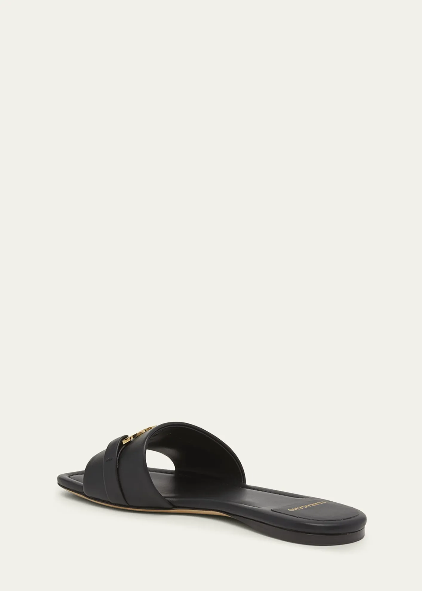 FerragamoLeah Gancini Bit Leather Slide Sandals