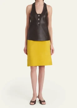 FerragamoLeather Pencil Skirt