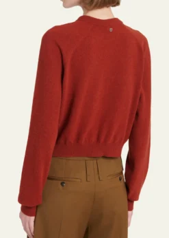 FerragamoLeather-Strap Cutout Cashmere Sweater