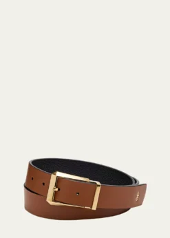 FerragamoMen's Adjustable Reversible Hammered Leather Belt