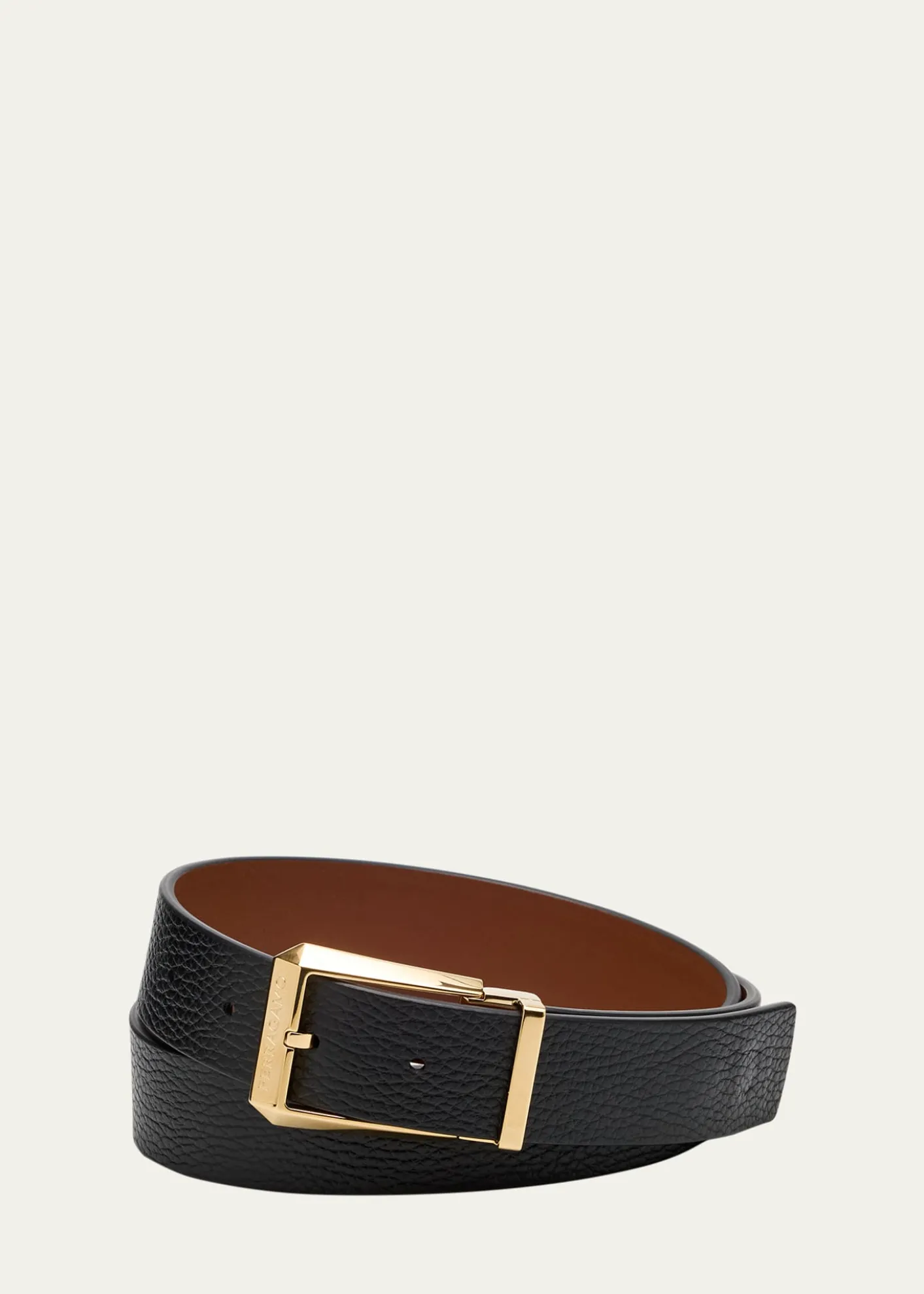 FerragamoMen's Adjustable Reversible Hammered Leather Belt