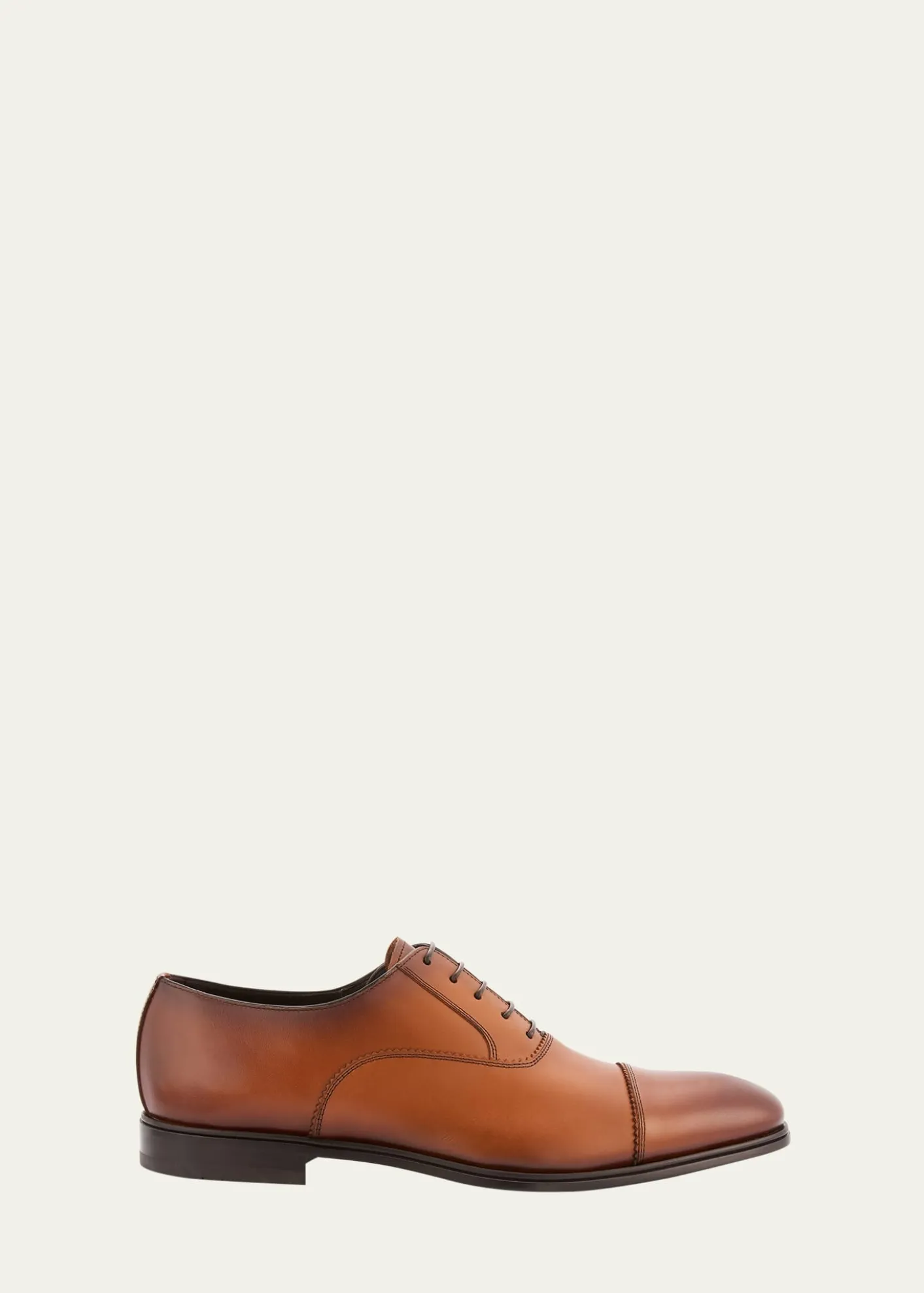 FerragamoMen's Boston Brogue Leather Cap-Toe Oxfords
