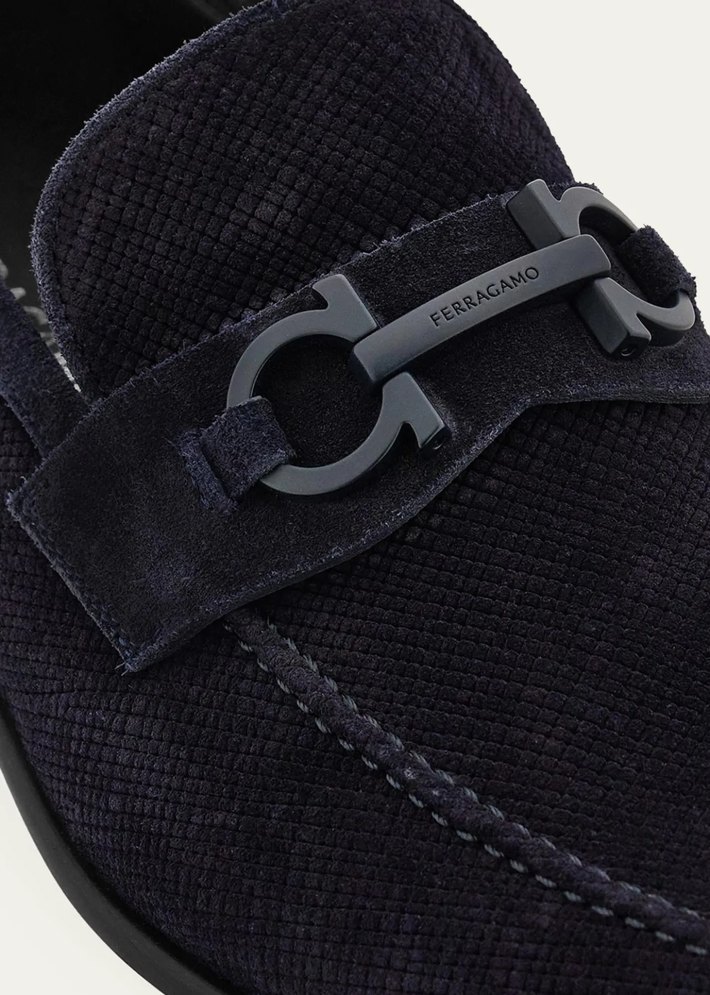 FerragamoMen's Foster Textured Suede Gancini Bit Loafers
