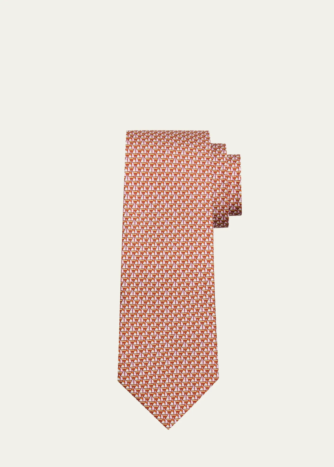 FerragamoMen's Micro-Sailboat Print Tie
