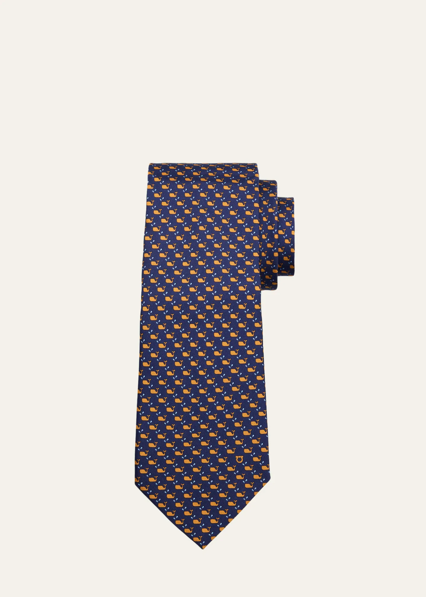 FerragamoMen's Micro-Whale Print Tie