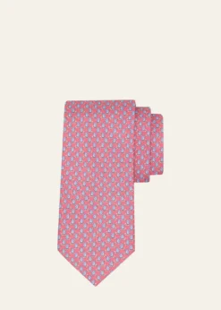 FerragamoMen's Penguin on Sled Silk Tie