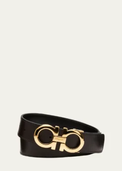 FerragamoMen's Reversible Double-Gancini Leather Belt