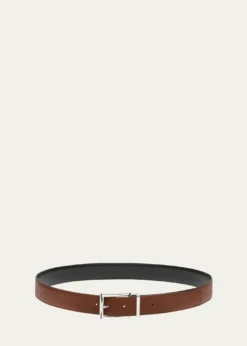 FerragamoMen's Reversible Hammered Leather Belt