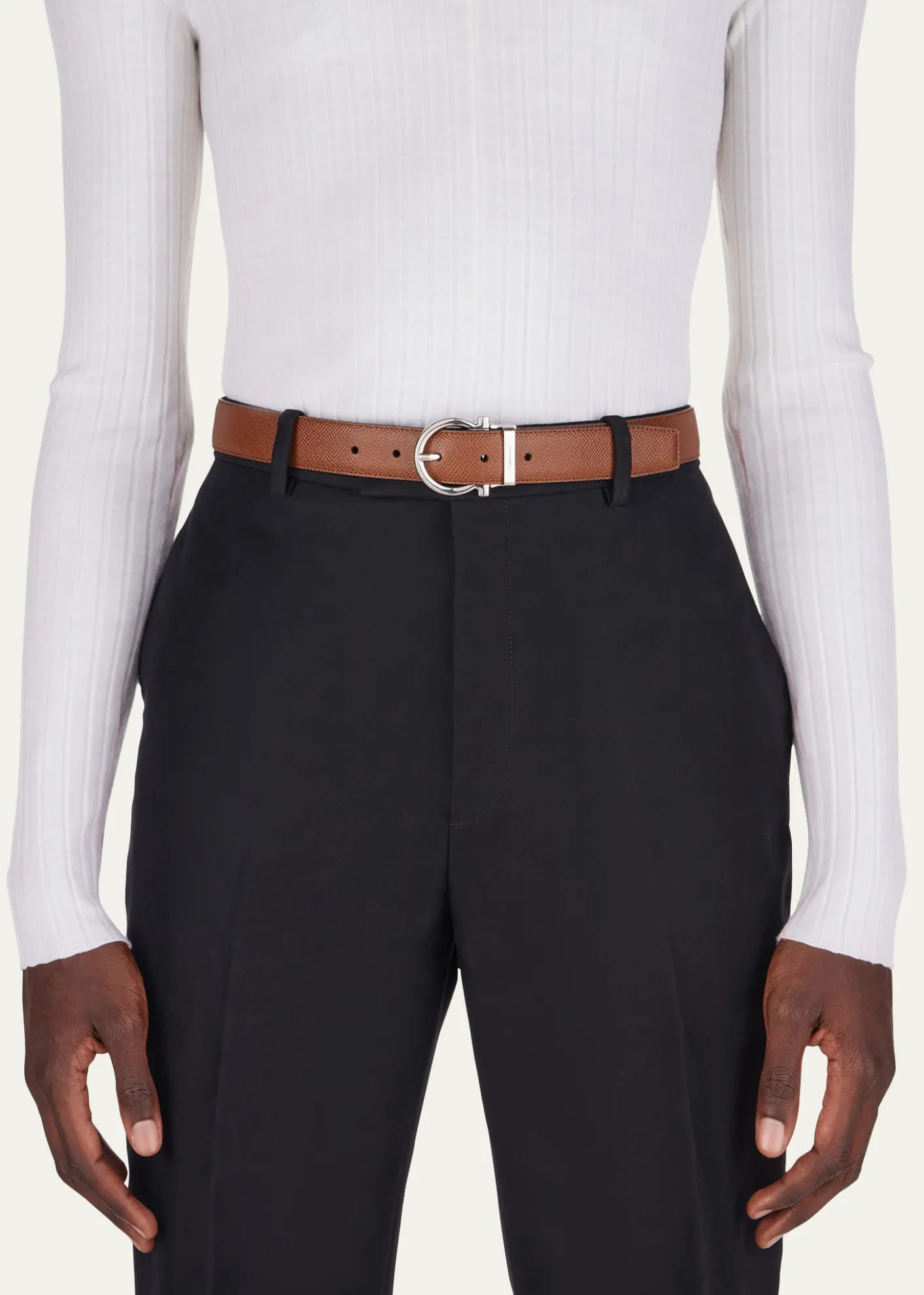 FerragamoMen's Reversible Leather Gancio-Buckle Belt