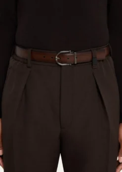 FerragamoMen's Reversible Leather Curve-Buckle Belt