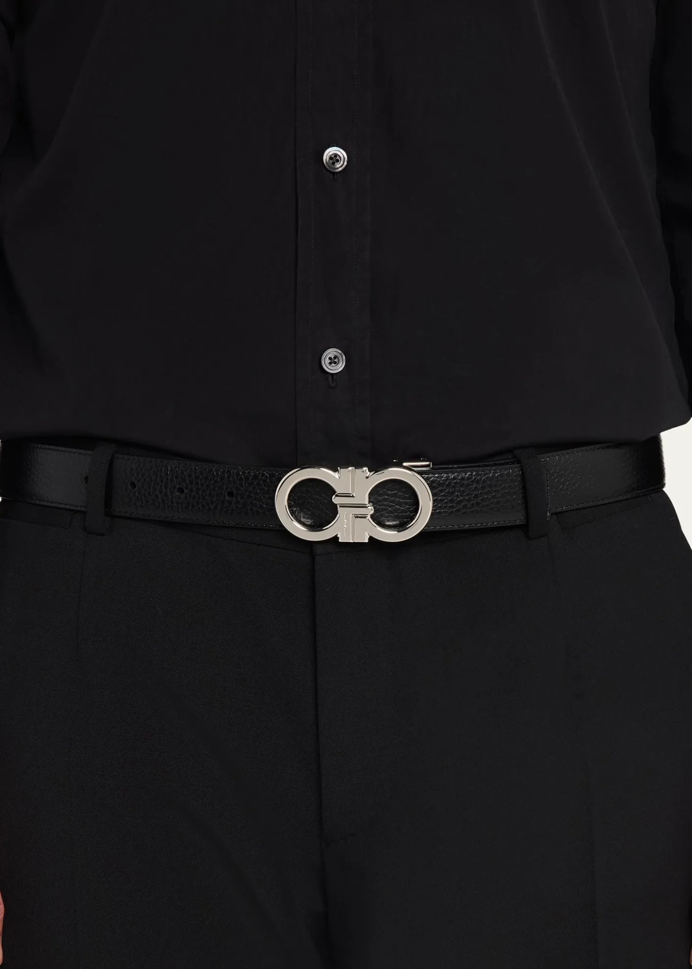 FerragamoMen's Reversible Leather Gancini-Buckle Belt