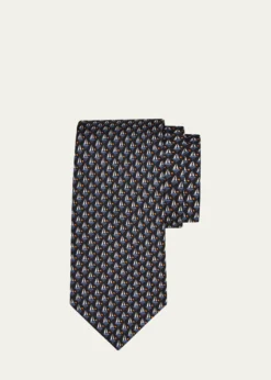 FerragamoMen's Sailboat Micro-Print Tie
