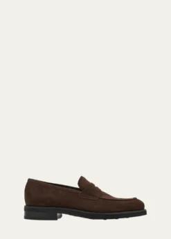 FerragamoMen's Stefano Scratch-Resistant Suede Penny Loafers